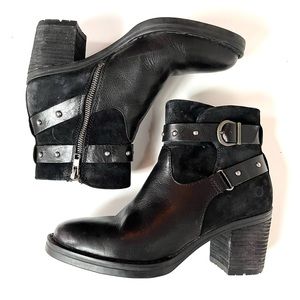 BORN black heeled ankle boots - 8.5